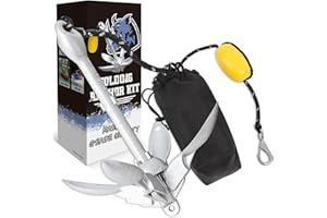 Linkloos Boat Kayak Anchor Kit 40ft Rope & Storage Bag - Accessories for Kayaks, Canoes, SUP Boards, Small Boats, Jet Skis & PWCs