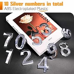 Ranslen 10 Pieces 2.76 Inch High House Numbers