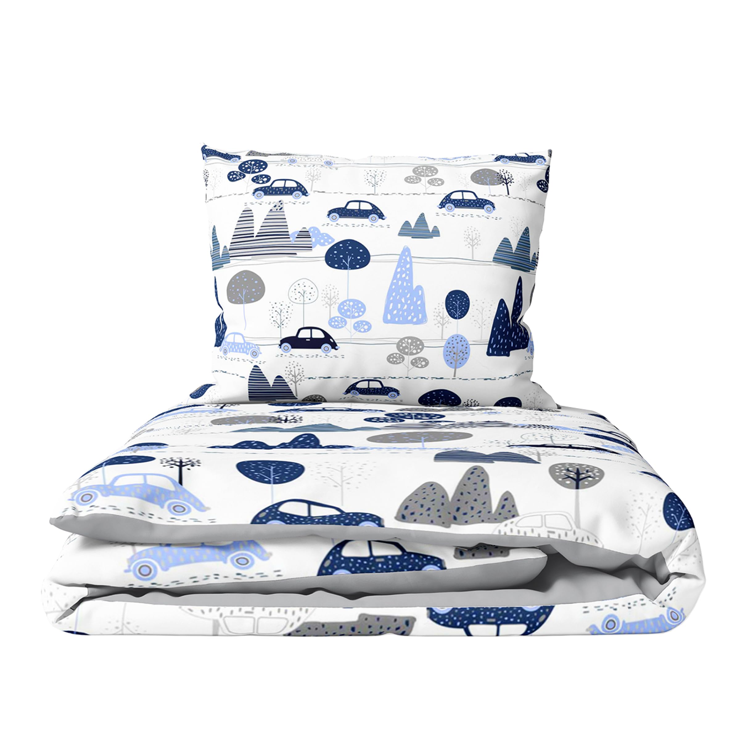 Baby Comfort 2 Piece Children Quilt Duvet & Pillow Set 80x70 cm 12M+ (Cars)