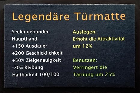 empireposter Legendäre Türmatte - Fußmatte, Größe: 60 x 40 cm, Material Polypropylen