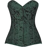 Lavish Dark Green Lace Overbust Corset w/Zipper (3X)
