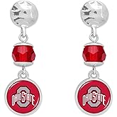 From the Heart Ohio State Buckeyes Ivy Crystal Silver Earrings Jewelry Gift OSU