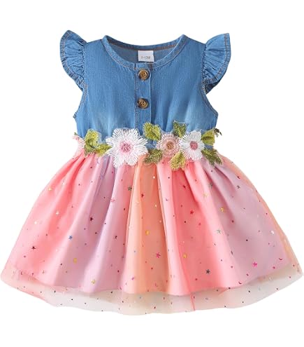 denim and tutu dress Toddler Baby Girl Summer Tulle Dress 18 24 Month Girl Clothes combined with a soft Size:42 Regular Denim shirt vestidos elegant woman NWOT Polo Ralph Lauren