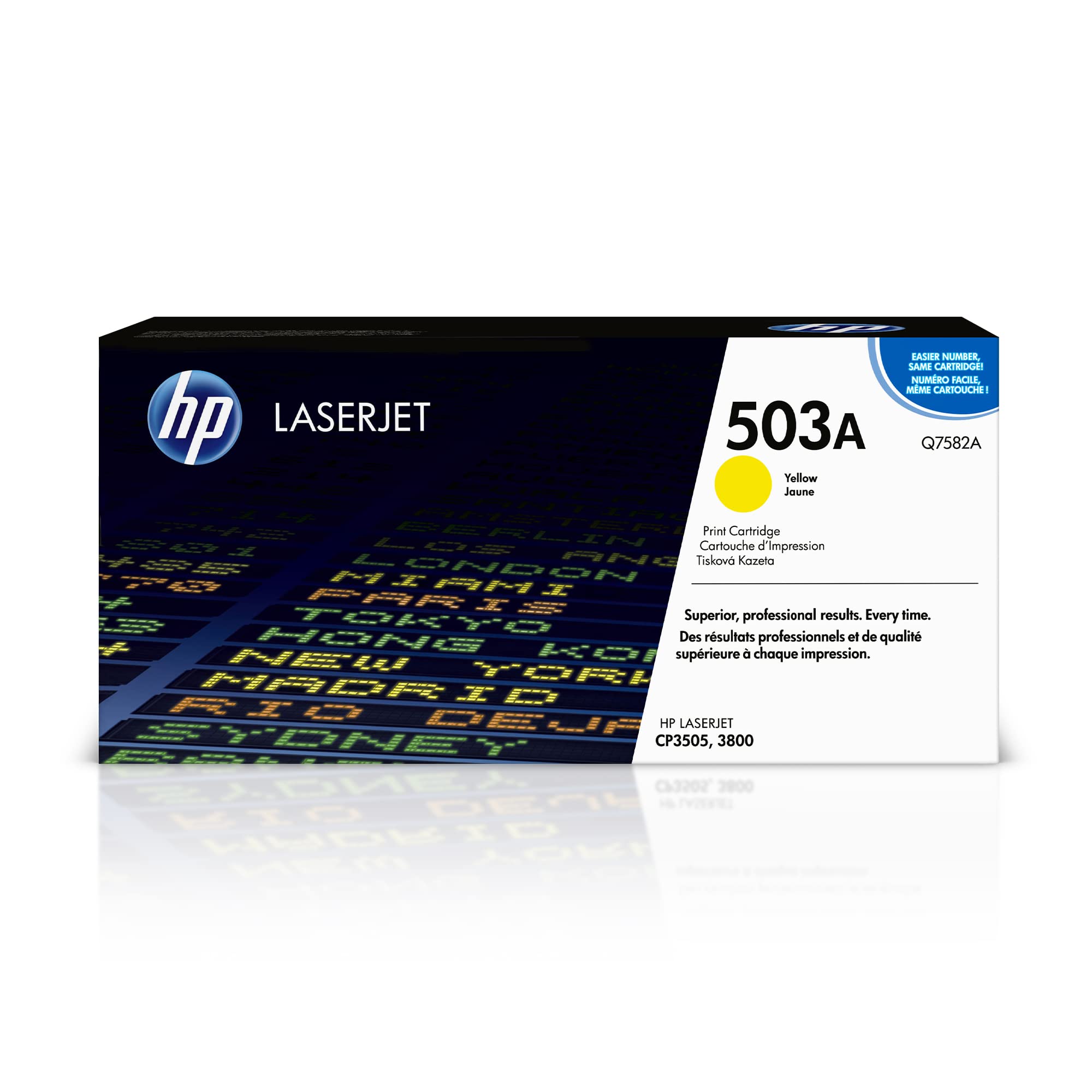 HP Q7582A 503A Original LaserJet Toner Cartridge, Yellow, Single Pack