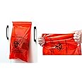 Moyite Biohazard Bags Small with Strong Adhesive Strip for Lab,Tattoo Parlors, Clinics and Home,Rip Proof,1.57 Mil,50 Count