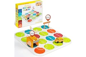 BAMBILO Educational Toys for 4 5 6 7 8 Year Old Boy - STEM Board Games Road Puzzles for Kids Ages 3-5-7 8 - Toddlers Maze Track Toys Kits for Preschool Boys Girls Birthday Gifts, 34 PCS