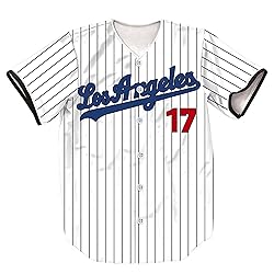 HOPSHION 17 Stripes Baseball Jersey Short Sleeve