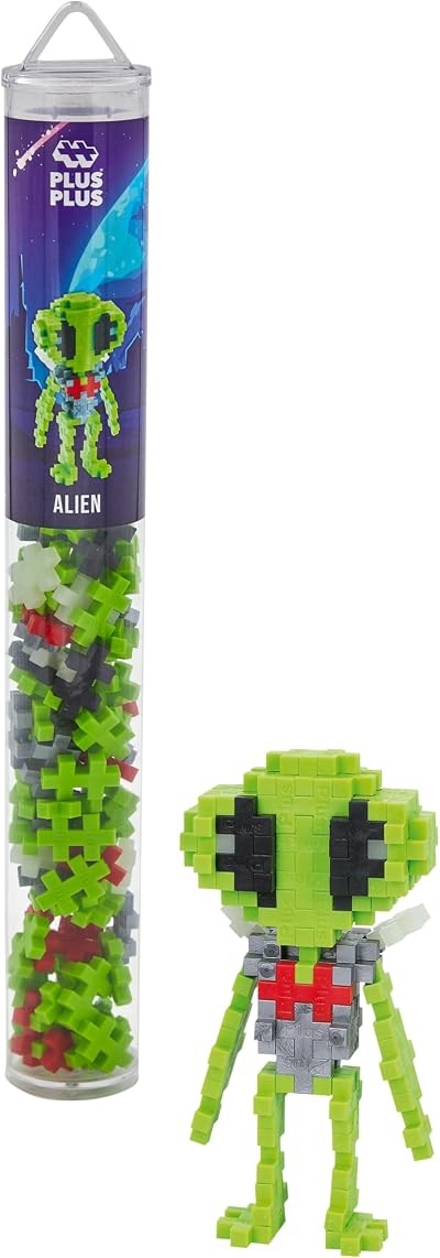 PLUS PLUS Alien 100 Pieces Building Blocks Toy, Danish STEM Creative Play