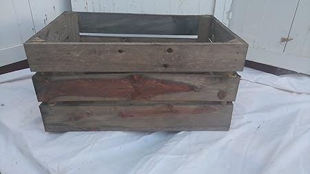 Caja de fruta (madera, 54 x 35 x 30 cm), color marrón: Amazon.es: Hogar