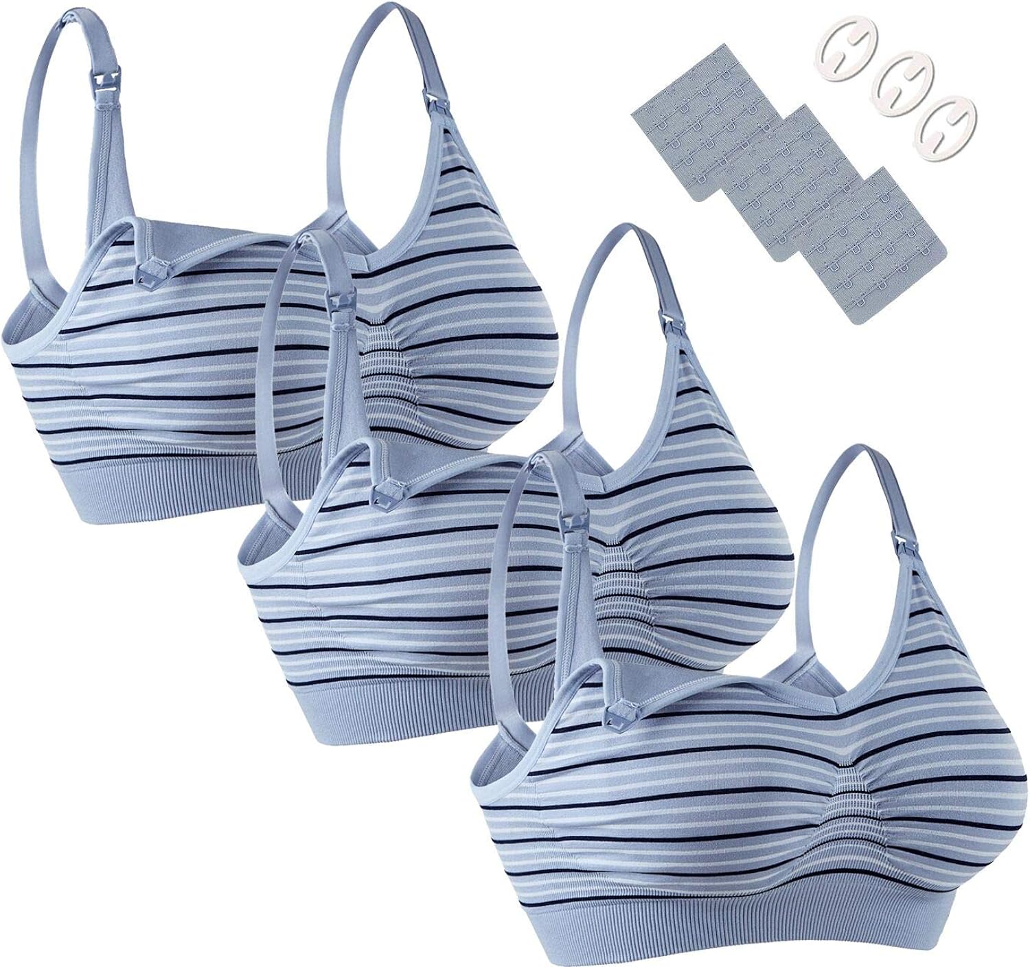 HOFISH 3 Pack Seamless Clip Down Deep V Neck Push Up Nursing Bra Maternity Bras 3PACK Inlcuding Extenders & Clips at  Women’s Clothing store