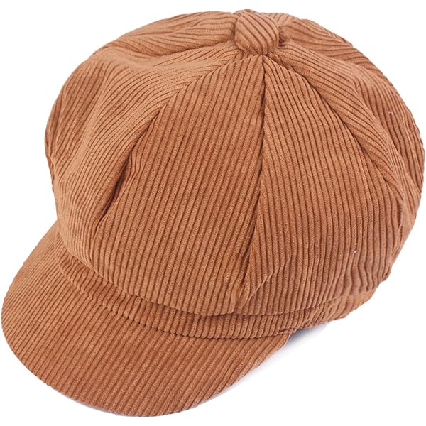 Corduroy Newsboy Hats for Women Vintage Button Decor  display picture 1