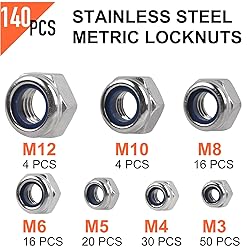 Locknuts Assortment Kit - M3 M4 M5 M6 M8 M10 M12