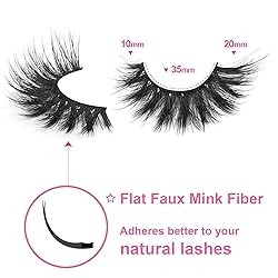 Lashes Flat Faux Mink Eyelashes 20mm Long False