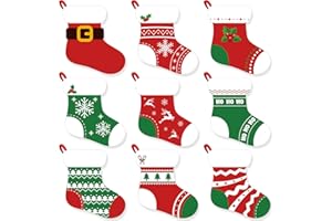 COCHIE 45 Pcs Christmas Stocking Cutouts for Classroom Christmas Bulletin Board Decorations Xmas Decor for Classroom Office Home Wall Door Window Blackboard