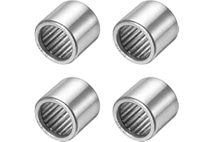 uxcell 2 Pcs B-88 Needle Roller Bearings 1/2 x 11/16 x 1/2 inch Full Complement Drawn Cup, Open End, Chrome Steel Bearing