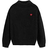 Aelfric Eden Fuzzy Soft Sweaters Mohair Oversized Solid Sweaters Mock Neck Knit Casual Pullover 2025 Trendy Outfits