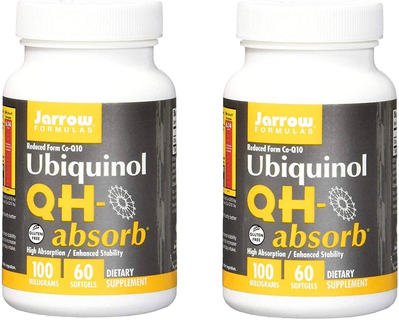 Amazon Com Jarrow Formulas Reduced Form Coq10 Ubiquinol Qh Absorb High Absorption And Enhanced Stability 100 Milligrams 60 Softgels Pack Of 2 Health Personal Care