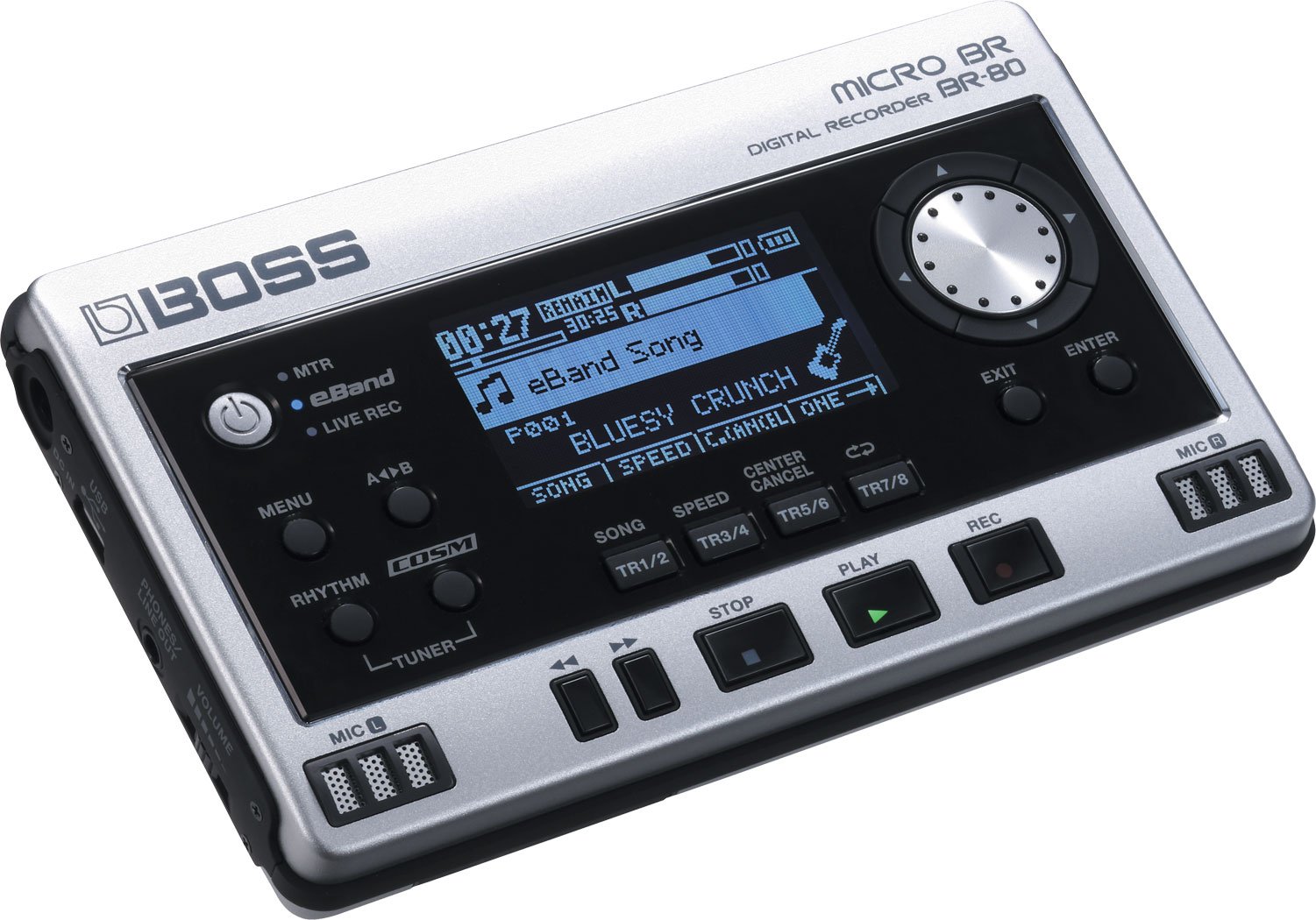 BOSS Br-80 Portable Digital Recorder,Silver
