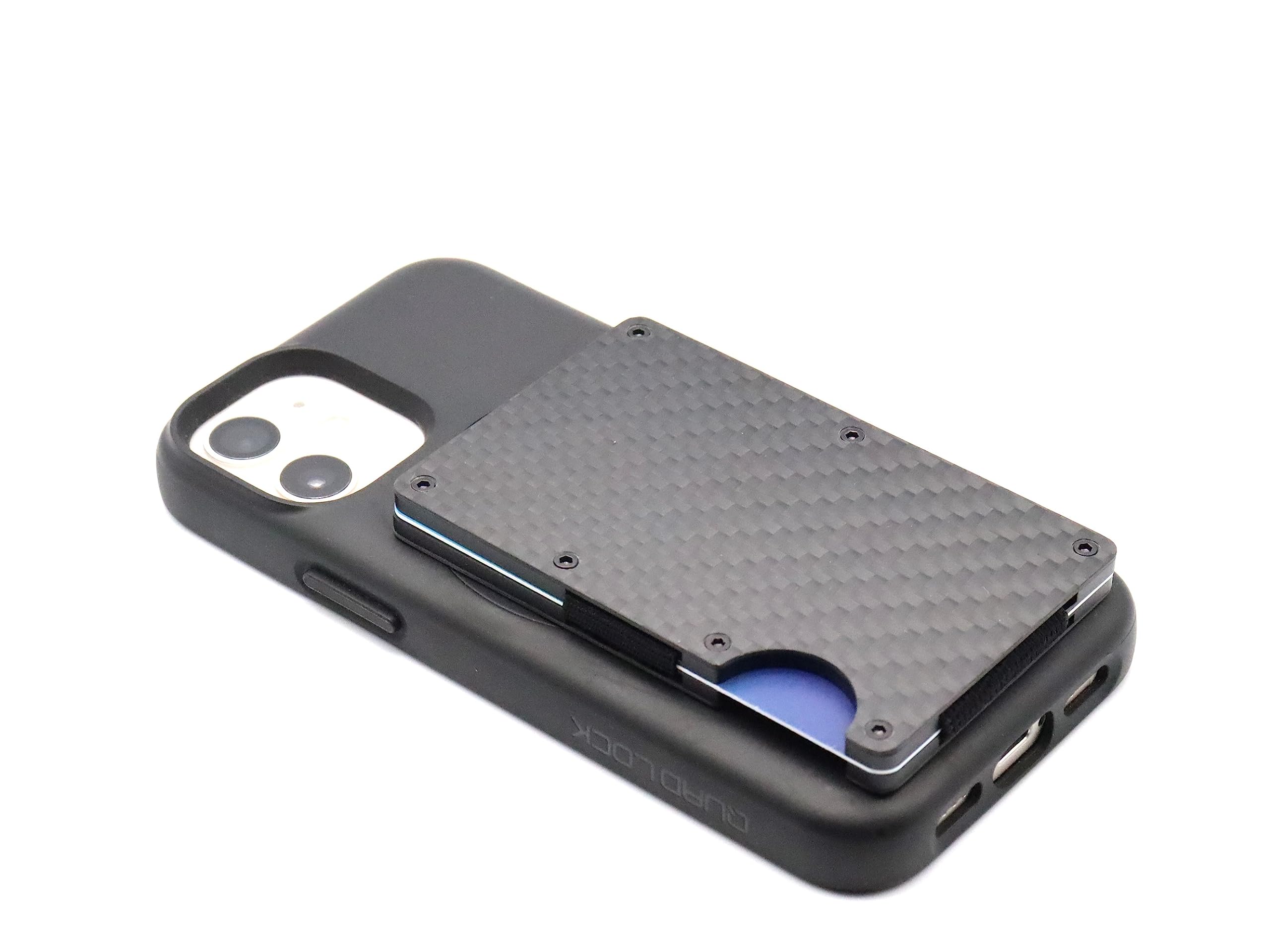 Credit Card/ID Card Holder Wallet for Quad Lock Phone Cases, by DesignUniverse, Slim Design Will Hold up to 10 Cards, Real Carbon Fibre. Twist on/Off Attachment.