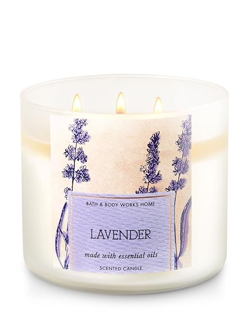 Bath Body Works 3 Wick Scented Candle In Lavender