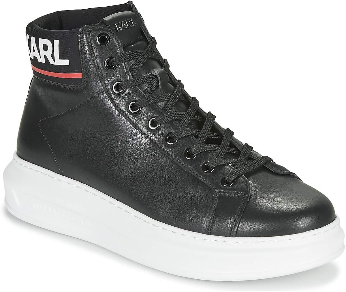 KARL LAGERFELD Kapri Mid Boot Lthr Trainers Men Black black Size 8 UK