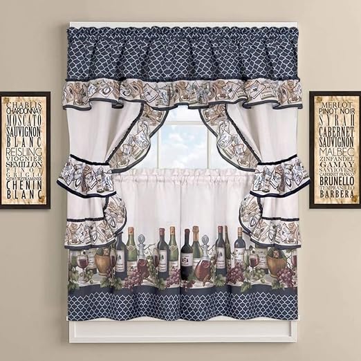 Amazon Com Dh 3 Piece 36 Inch Blue Color Chateau Wines Cottage