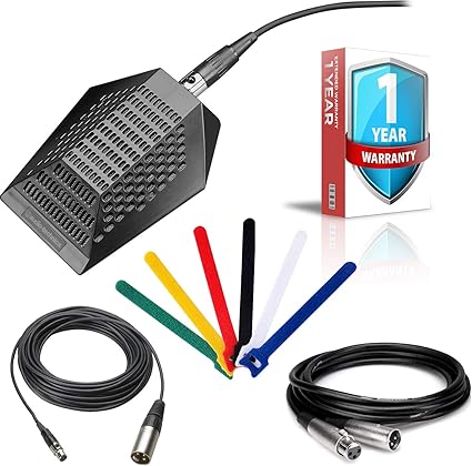 Amazon Com Audio Technica Pro 44 Cardioid Condenser Boundary Microphone With 10 Foot Xlr Cable And 6 Pack Reusable Cable Ties Musical Instruments