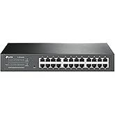 TP-Link 24 Port Gigabit Switch Easy Smart Managed Plug & Play Desktop/Rackmount Sturdy Metal w/ Shielded Ports Support QoS, V