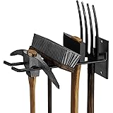 OUUO Garage Storage Organizer for Tool Organization Pack of 4 Heavy-Duty Solid Steel Wall Hanger for Garden Tool Storage - Sh