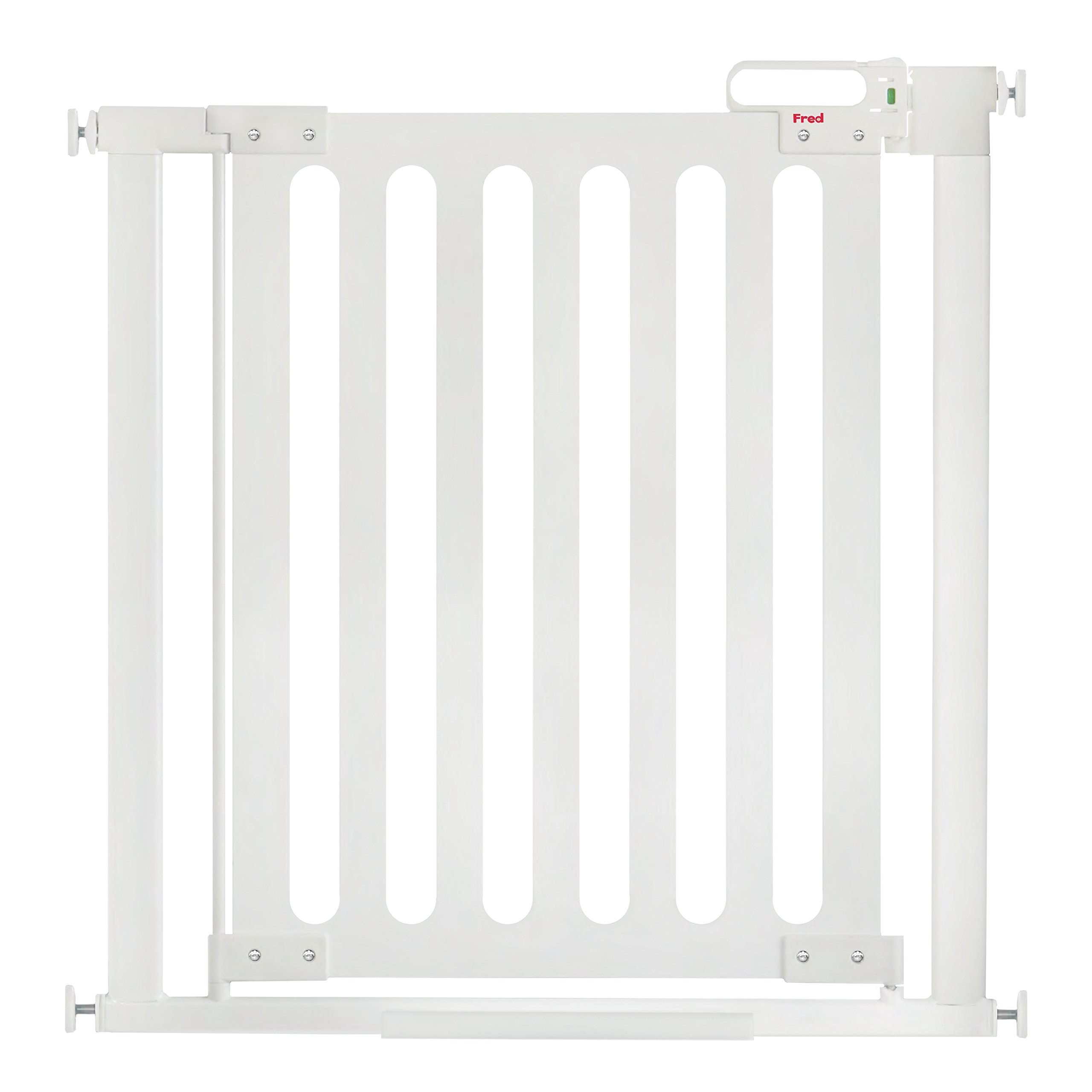 Fred Safety Pressure Fit Pure White Wood Baby Safety Gate to Fit Openings 76cm to 96cm
