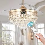diisunbihuo 42" Modern Crystal Chandelier Ceiling