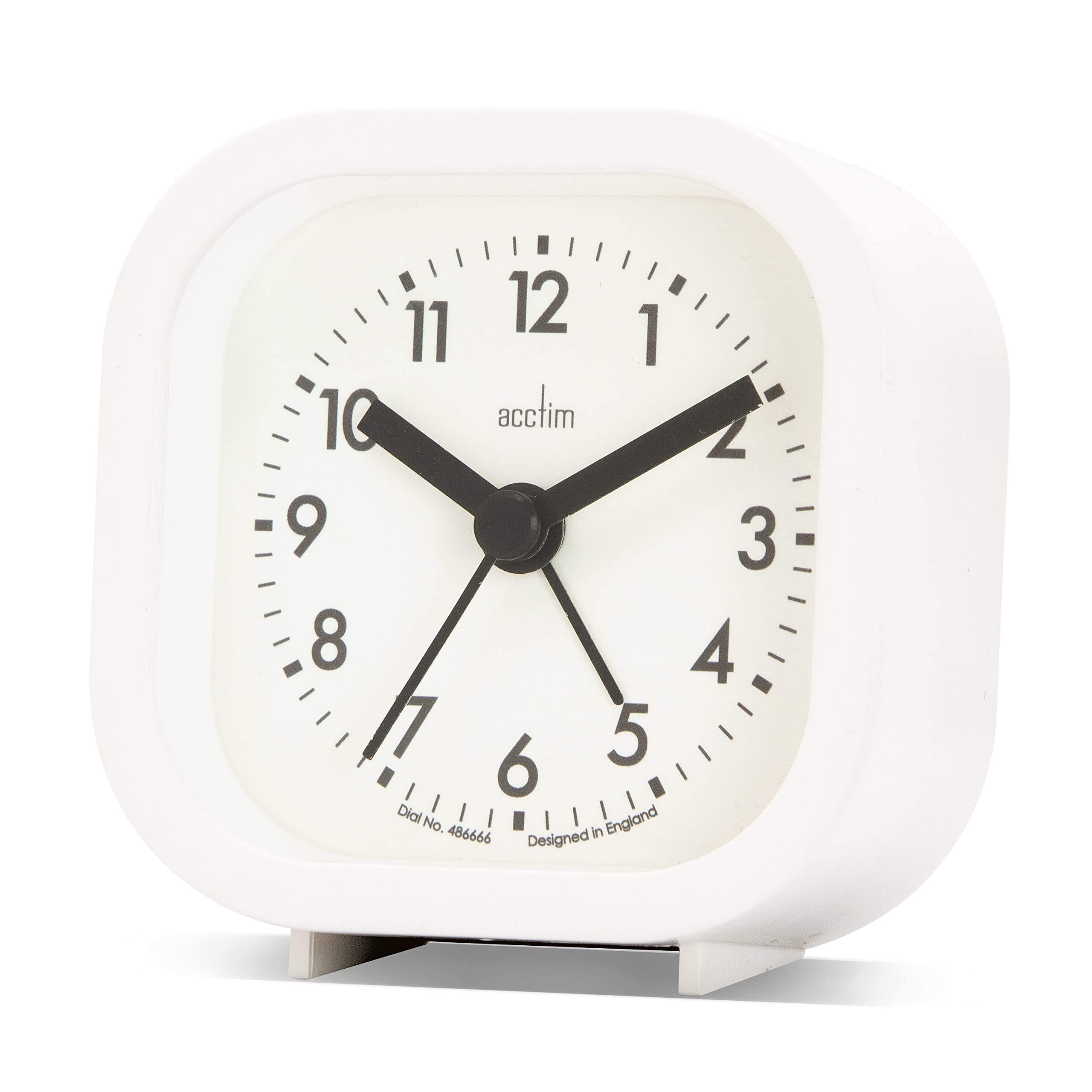 Acctim Robyn Mini Bedside Alarm Clock White