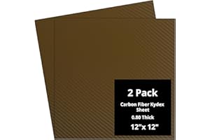 HolsterBuilder Carbon Fiber Kydex Sheets - (Pack of 2) Professional-Grade DIY Holster & Sheath Making Material - (8x8, 8x12, 12x12), Heat-Moldable, Custom Holsters (Coyote Brown,12X12)