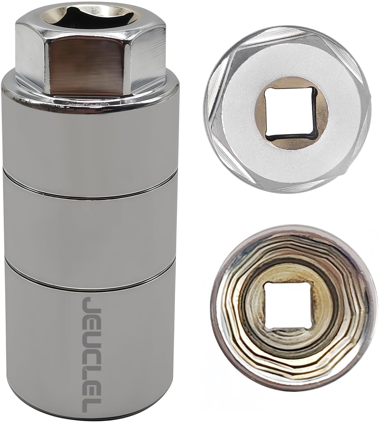 Photo 1 of JEUCLEL Oil Pressure Sensor Switch Socket, Special Size 1-1/16 Inch 27mm (Min) - 28.3mm(Max), 3/8" Drive Oil Pressure Switch Socket for Quick Removing & Installing Oil Sending Unit, Wrench Remover