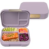 Bentgo Modern Adult Bento Lunch Box with 3-4 Compartments | Leak-Resistant, 5.5-Cup Capacity, Adjustable Divider, Microwave &amp; Dishwasher-Safe Tray (Orchid)