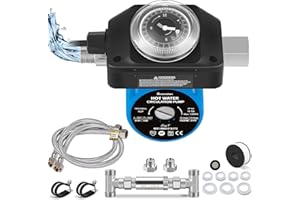 Moonshan Instant Hot Water Recirculating Pump with 304 Stainless Steel Sensor Valve for Tank Water Heaters Circulator pump with Timer Recirculating System with Complete Kit 20'' PEX Supply Lines
