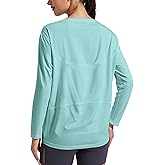 Pioneer Camp Women's Bamboo Viscose Long Sleeve Workout Shirts Back Loose Fit Boat Neck Yoga Athletic T-Shirts Casual Tops