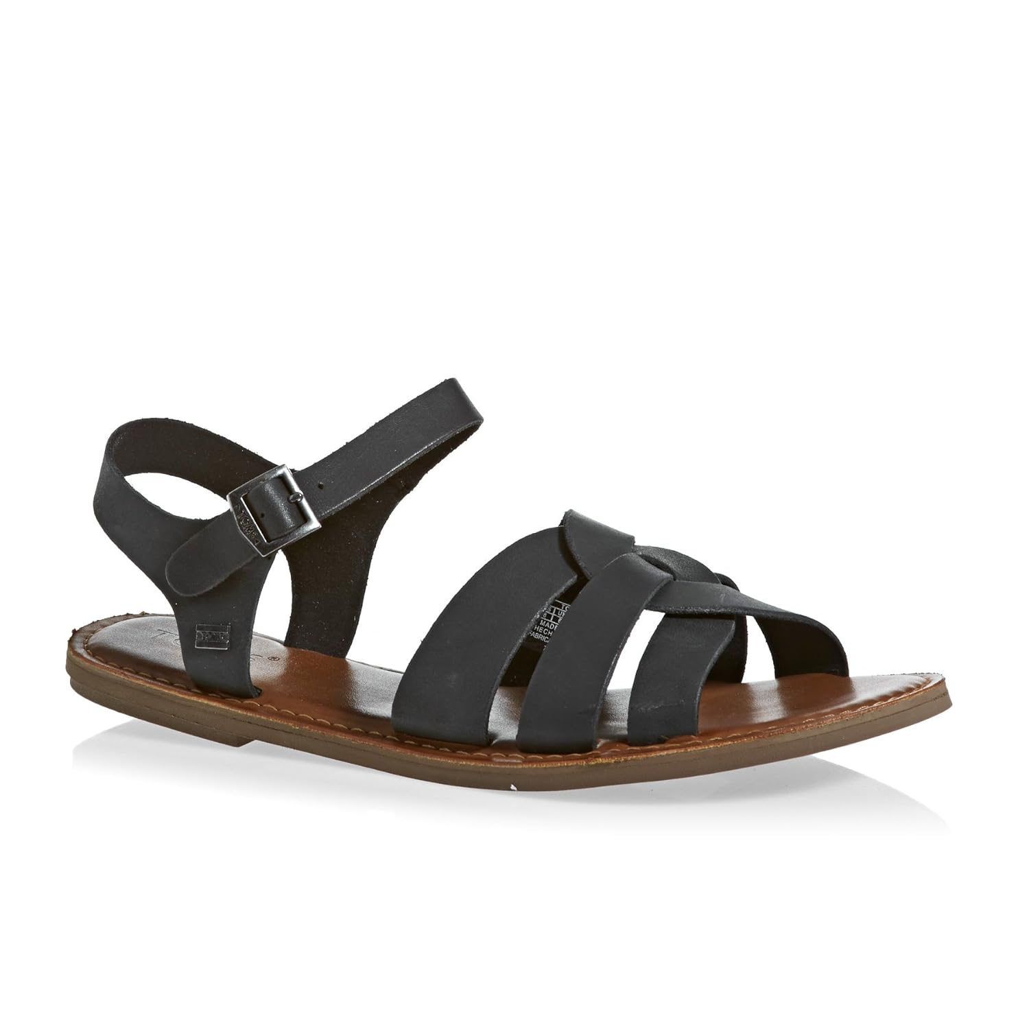 black leather women's zoe sandals