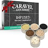Infused Sea Salt Sampler Set, Finishing Salt for Seasoning, Gourmet Cooking Gift and Spice Variety Pack for Special Occasions
