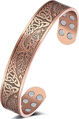 Jeracol Copper Magnetic Bracelet for Men Women 3500 Gauss 18 Magnets Gift Box