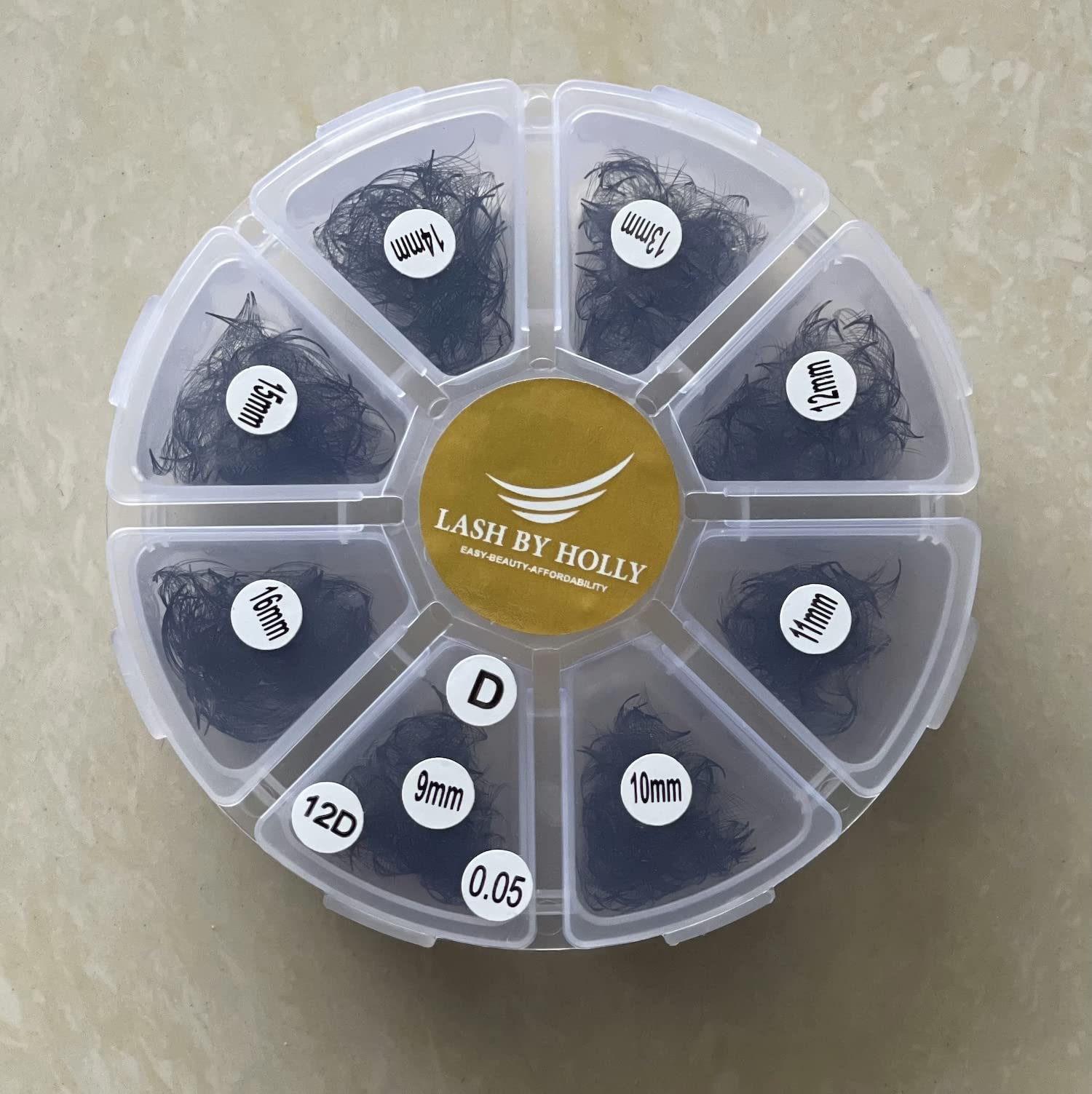 800 FANS LASH BY HOLLY PRE-MADE HAND MADE LASH FANS- MIX LENGTHS 9-15MM.… (6D800FAN-D)