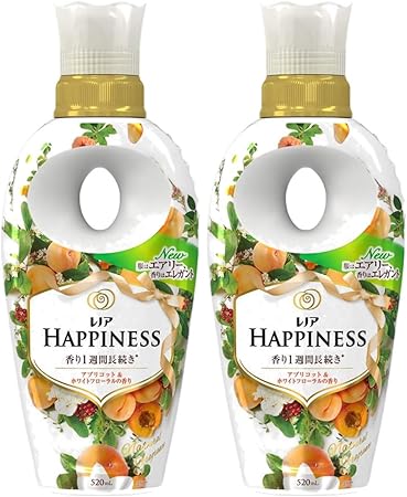 Amazon まとめ買い レノアハピネス 柔軟剤 アプリコット ホワイトフローラル 本体 5ml 2個 レノア 液体柔軟剤