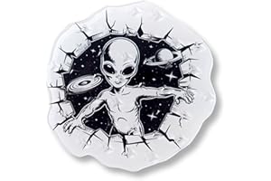 devembr Snowboard Stomp Pad for Alien Lovers, Funny Stomp Pads Snowboarding with 3D Bumps Design, PVC Material