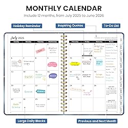 Planner 2025-2026, Monthly and Weekly Calendar