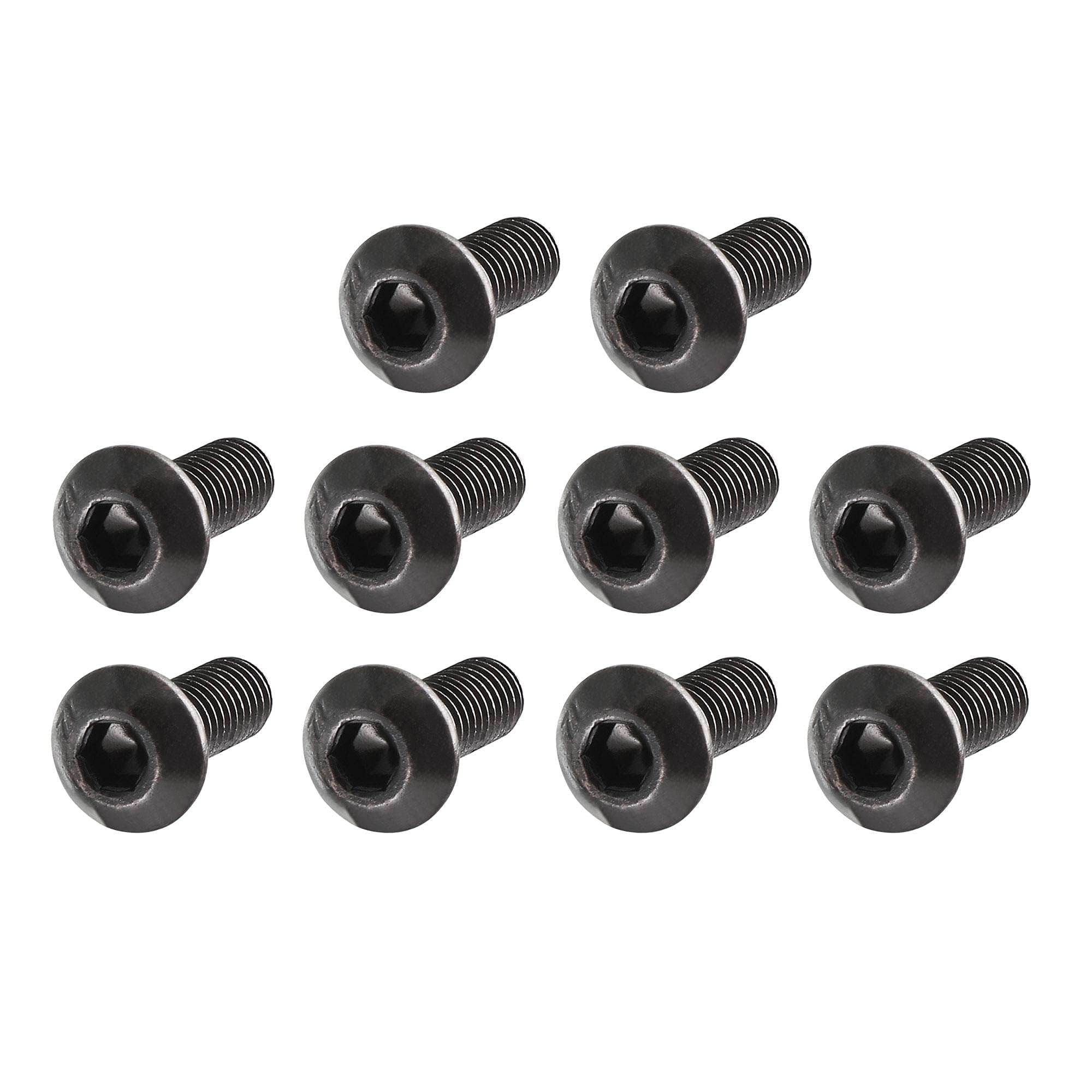 TA-VIGOR 100Pcs M3 x 8mm Alloy Steel Button Head Hex Socket Cap Screws, Flanged Button Bolts Nuts Hex Drive Fastener for Machine