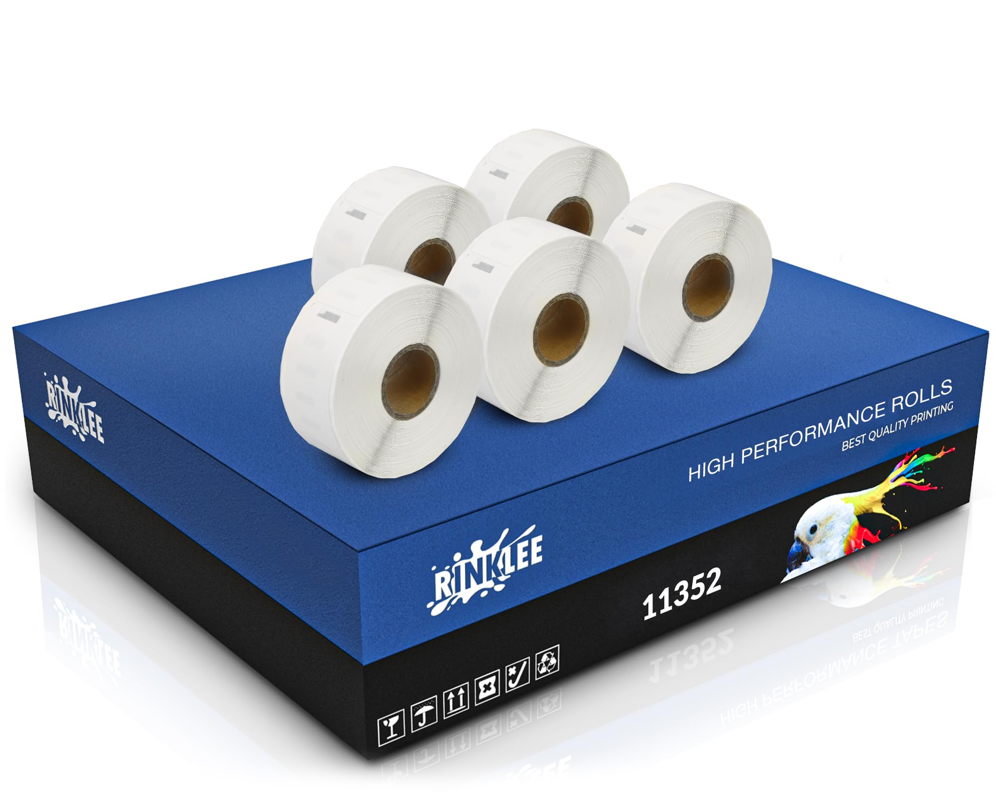 RINKLEE 11352 S0722520 Label Rolls Compatible with DYMO LabelWriter 4XL 450 400 330 320 310 Duo/Turbo/Twin Turbo Seiko SLP 450 430 420 410 400 200 100 | 25 x 54 mm | 5-Pack
