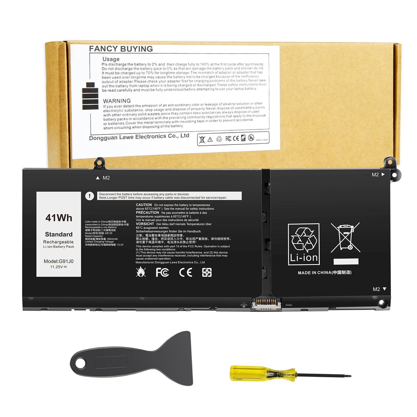 G91J0 Battery for Dell Latitude 3320 3330 3420 3520 Inspiron 3510 3511 3515 3520 3525 3530 5310 5320 5330 5410 5415 5418 5510 5515 5518 5430 5435 7415 7420 7415 Vostro 5620 5625 V6W33 TN70C 0PG8YJ
