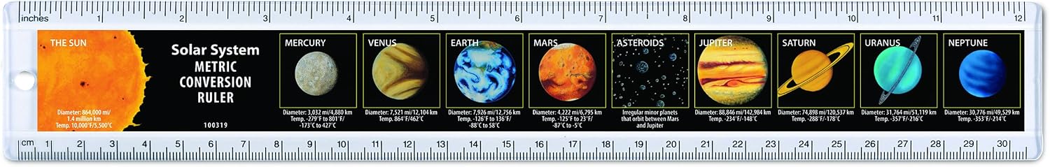 Astronomy Defreee Ruler Safari 100319 Solar System Ruler - BigaMart