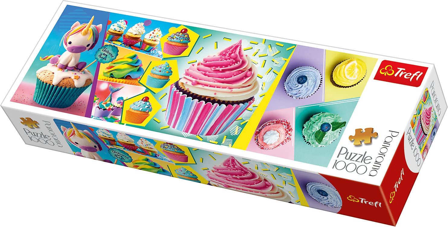Trefl 29045 Panorama Puzzle Cupcakes 1000 Pieces, Multicolored