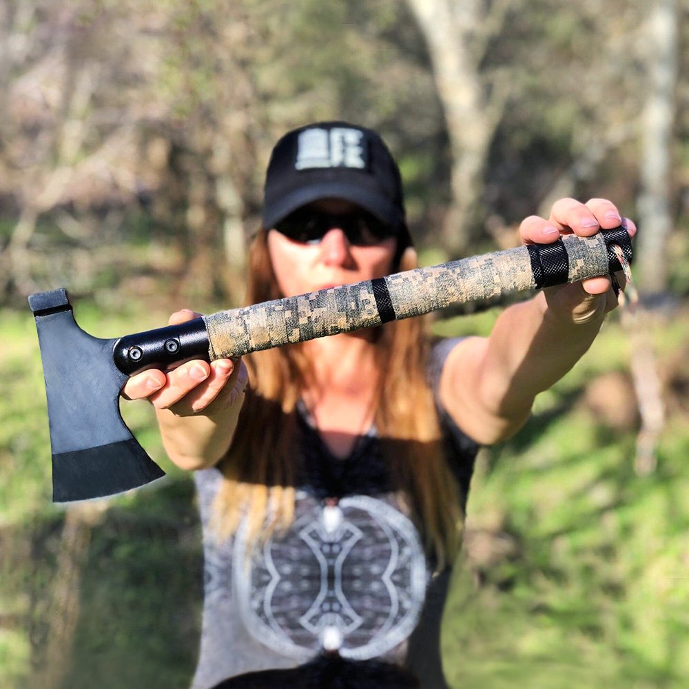 IUNIO Camping Axe Multitool Hatchet Survival Kit Tactical Tomahawk